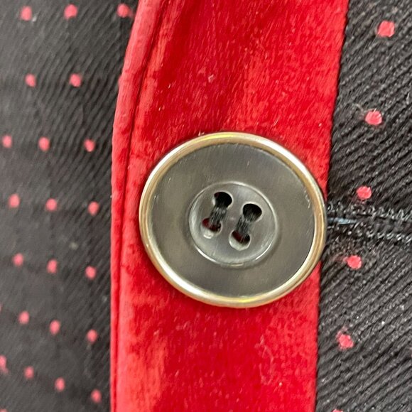 Vintage Y2K Velour Trim Retro Hipster Dinner Jacket 40 Slim Cocktail Blazer - Picture 9 of 16